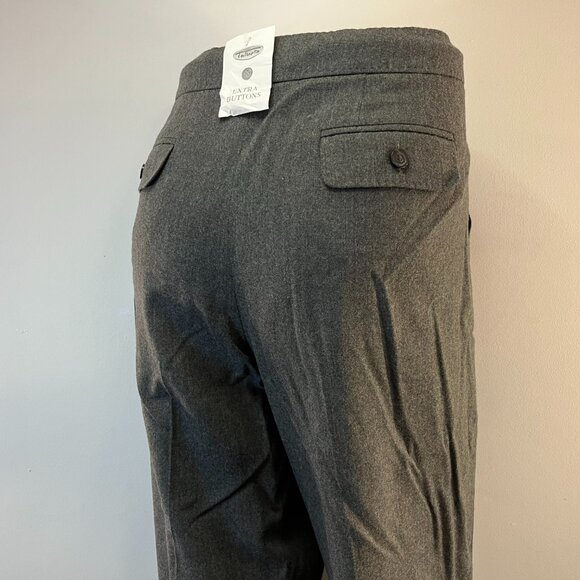 Talbots Women's Grey Wool Wide Leg Dress Pant - Size 12 - NWT $128 - Picture 4 of 5